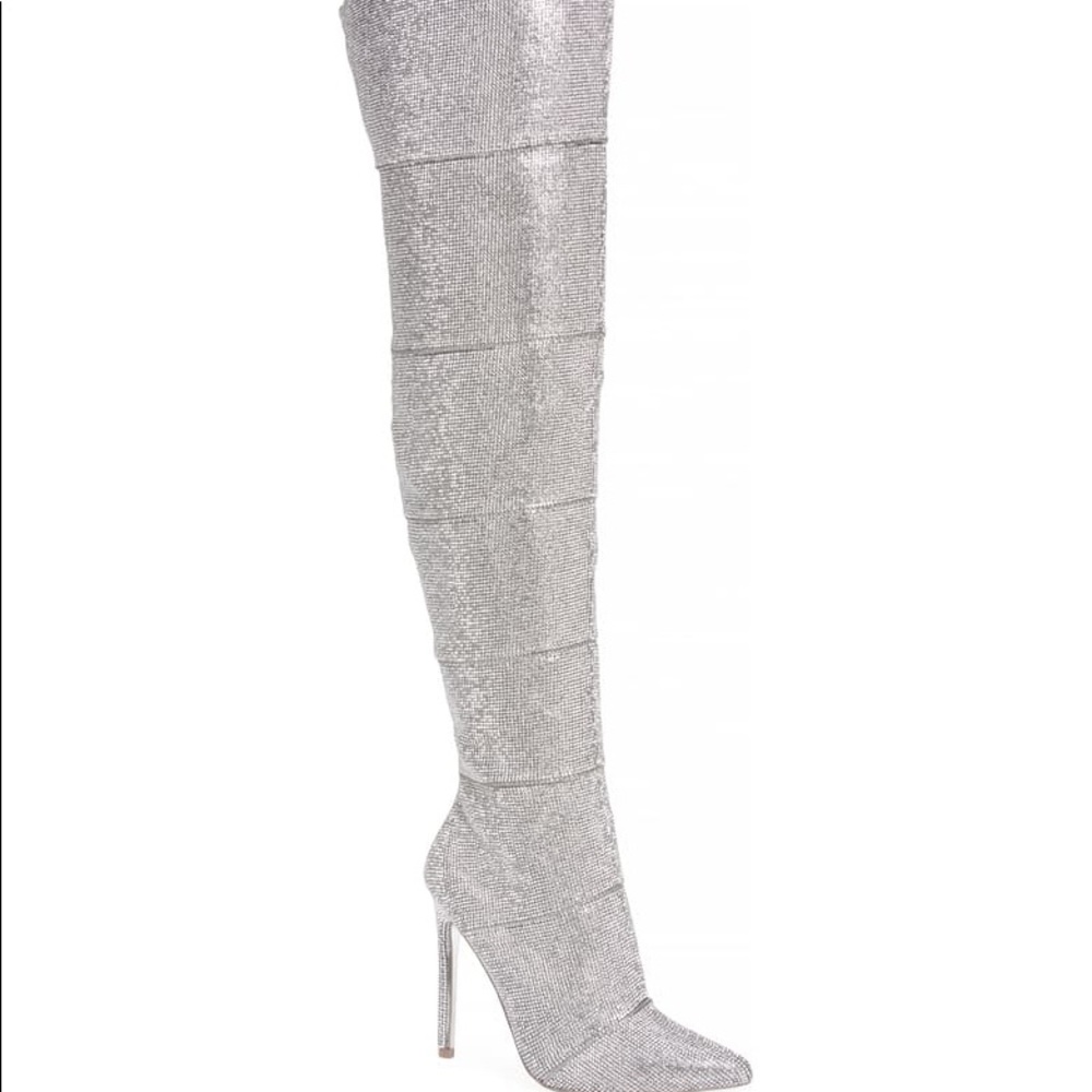 Steve Madden Wonders Rhinestone Over the Knee Boot